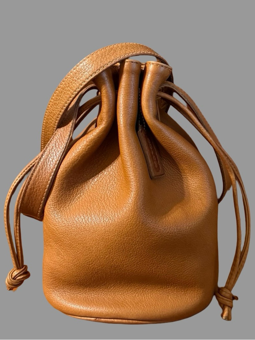 Vintage 90s Coach Sonoma Drawstring Bucket Bag #4905 - British Tan Leather